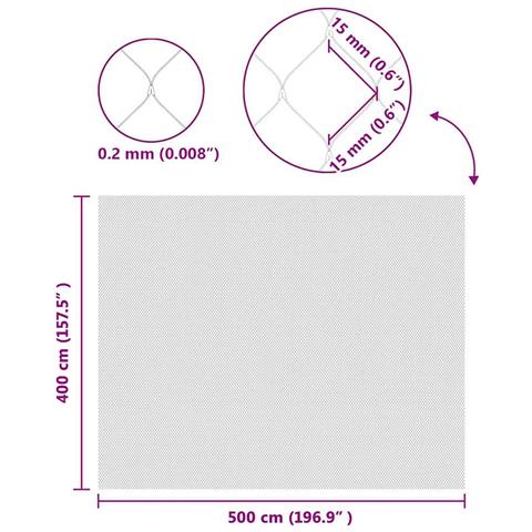 Reticolo di Protezione per Uccelli Verde 4 x 5 m HDPE - Foto 7