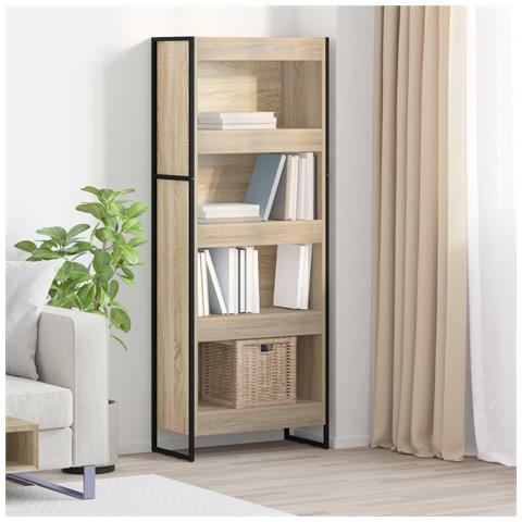 Armadio per Libri Sonoma 80 x 30 x 155 cm Legno multistrato - Foto 2