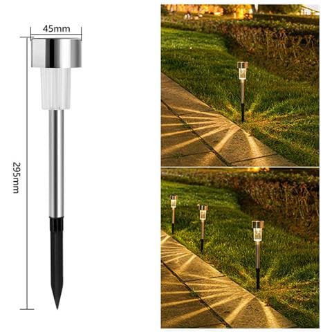 Luci Solari Da Giardino In Acciaio Inossidabile 4.5cm Bianco Caldo (confezione Da 10) - Ideali Per Giardino E Campeggio - Foto 2