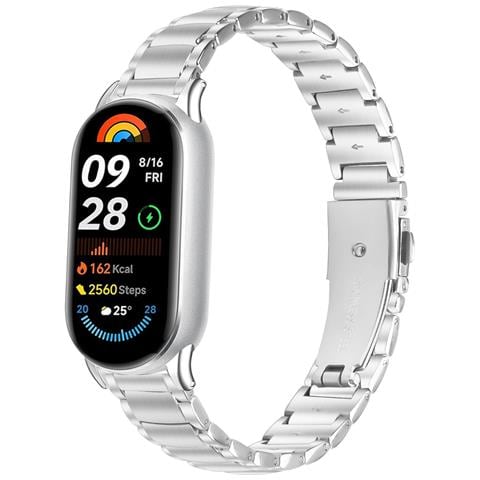 Elegante Cinturino In Acciaio Inossidabile Compatibile Con Xiaomi Band 8/9/10 - Cinturino In Metallo Sottile Silver - Foto 2