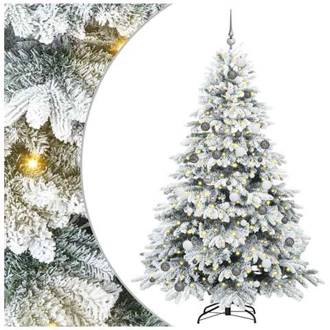 Albero di Natale artificiale con 300 LED Bianco 210 cm PE e PVC - Foto 1