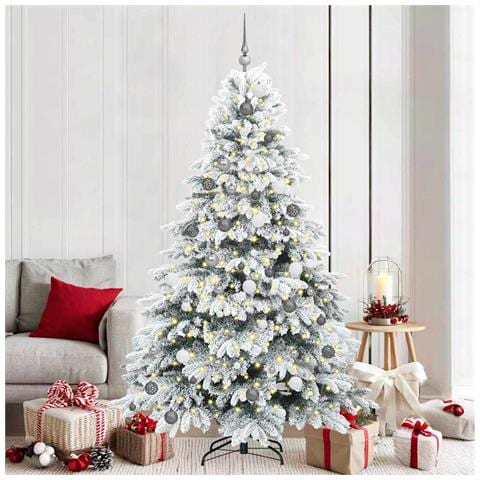 Albero di Natale artificiale con 300 LED Bianco 210 cm PE e PVC - Foto 2