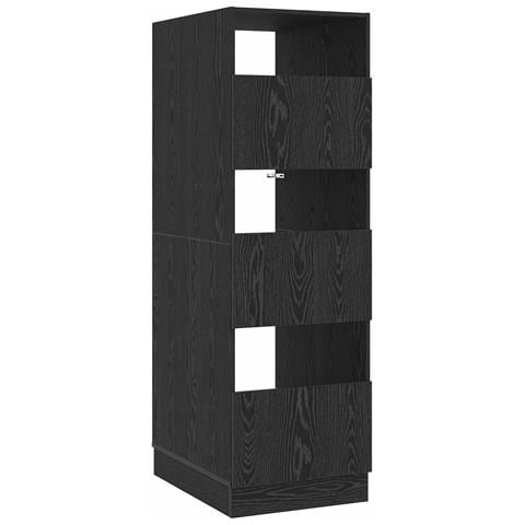 Mobile da lavanderia con porta Rovere Nero 50 x 68 x 162 cm - Foto 1