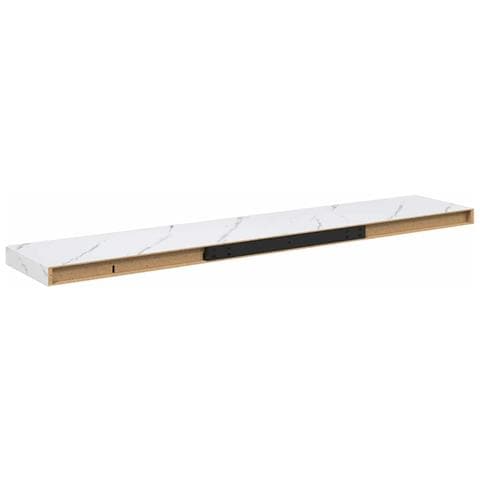Scaffale da parete 4 pcs Marmo Bianco 120 x 23,5 x 4 cm - Foto 9