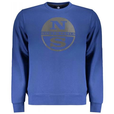 BLU FELPA SENZA ZIP PER UOMO - Colore: Blu, Taglia: XL - Foto 1