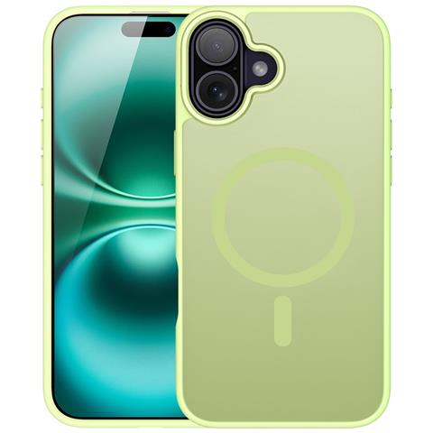 Cover per iPhone 16 - TPU+PC, Verde, MagSafe - Foto 1