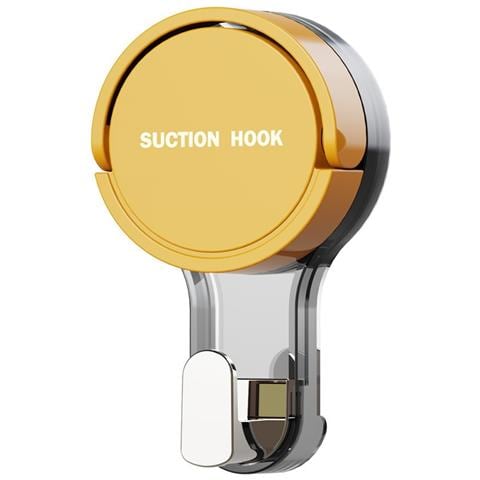 Ganci A Ventosa Senza Fori X2 - Ganci Rimovibili Per Asciugamani Da Parete Per Cucina E Bagno, Plastica, Multicolore Yellow - Foto 2