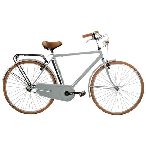 Bici Misura 28 Uomo Linea Olanda Retro Bicicletta City Bike Senza Cambio Manubrio Alluminio Completa Di Accessori E Luci A Led - 54 Nero - Foto 3