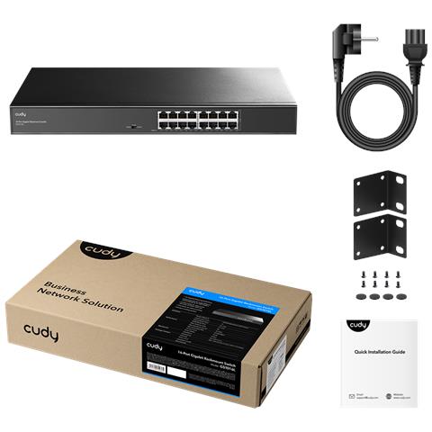 GS1016L switch di rete Gigabit Ethernet (10/100/1000) Nero - Foto 2