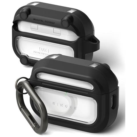 Custodia Ringke Ux Magnetica Nera E Trasparente Per Apple Airpods Pro 3 - Foto 1