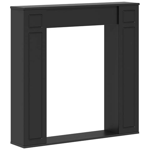 Cornice per camino Nero 100 x 20 x 100 cm Legno ingegnerizzato - Foto 1