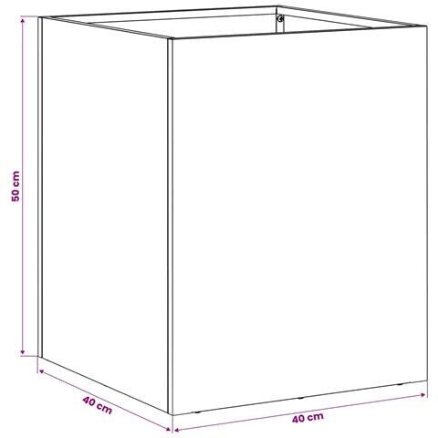 Vaso da giardino 2 pz Argento 40 x 40 x 50 cm Acciaio Inox - Foto 8
