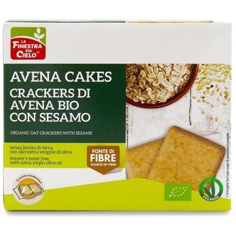 Avenacakes Crackers di Avena con Sesamo Bio Vegan Senza Lievito di Birra con Olio Extravergine di Oliva 250 g - Foto 1