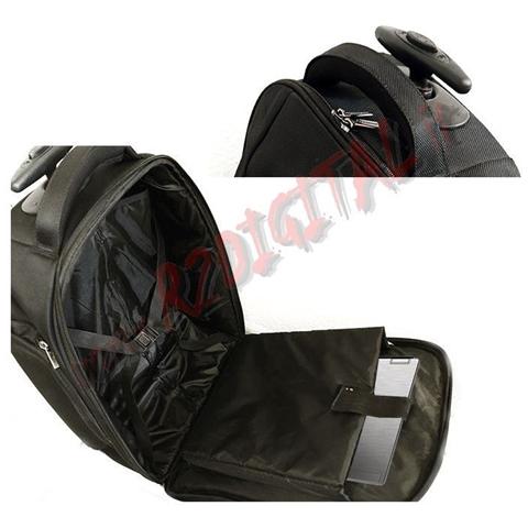 Borsa 17 15 15.4 15.6 Trolley Nero Con Ruote E Tracolla - Foto 2