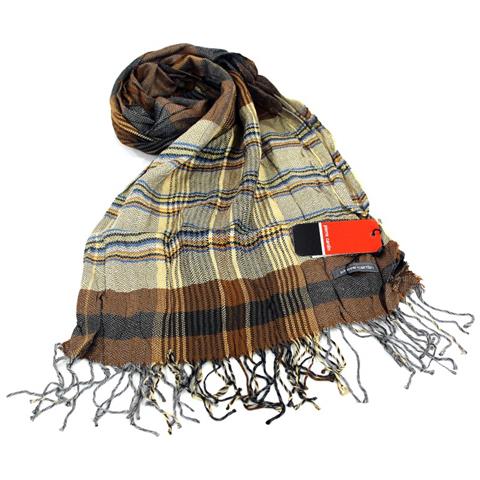 Sciarpa Uomo Pashmina Stropicciata Jc3399 Castoro - Foto 1