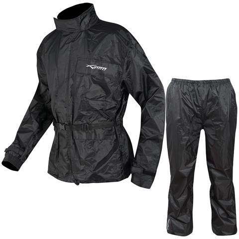 Antipioggia Completo Impermeabile Tuta Copri Guanto Copri Stivale Moto Nero S - Foto 5