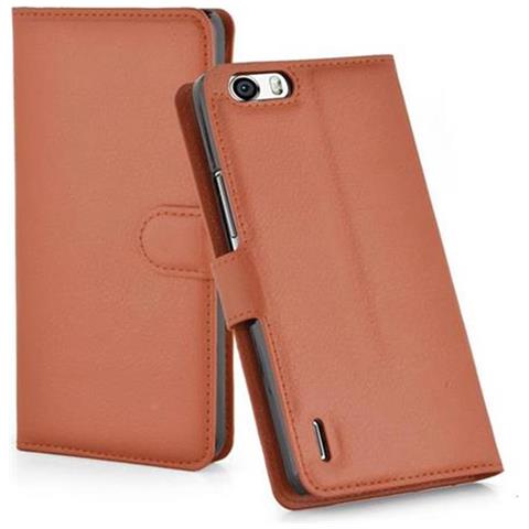 Custodia Compatibile Con Honor 6 Plus In Marrone Pastello - Coperchio Protettiva Con Chiusura Magnetica, Funzione Stand E Tasca Per Le Carte - Foto 11