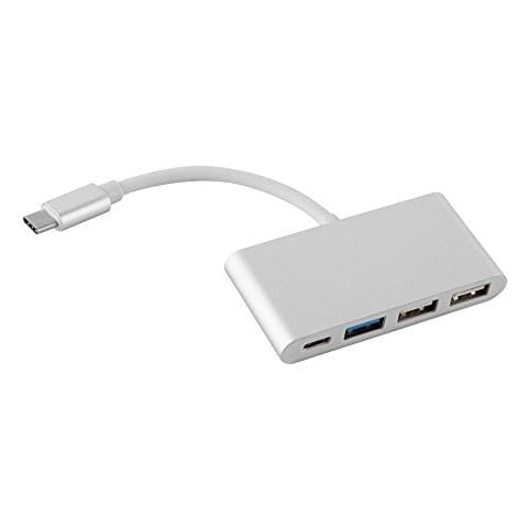 Cadorabo Multi-interfaccia Usb A 4 Porte Plug & Play Con Connettore Usb-c, Porta Di Ricarica Usb-c, 2 Porte Usb 2.0 E Usb 3.0 Per Laptop, Tablet E Dispositivi Moderni Con Porta Di Ricarica Usb-c Di Argento - Foto 1