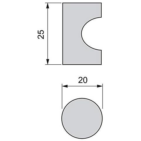 9161611 Pomolo Per Mobile, Ø20mm, Zama, Cromato, Set Di 20 - Foto 4