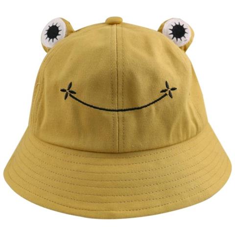 SLOWMOOSE - Simpatico Cappello Da Pescatore Panama Con Stampa Rana Bob  Chapeau Summer Cartoon Bucket Hat [ cachi] - ePRICE