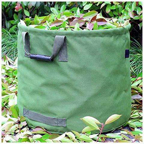 Borse 125l Garden Rifiuti Heavy Duty Con Maniglie Borsa Foglia Verde Con Militare Tessuto Della Tela Di Canapa (h45.7 Cm D55.8 Cm) - Foto 4