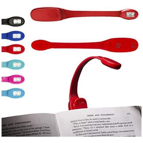 Flexilight Xtra Booklight Flessibile Della Clip Del Portable Led Di Lettura Regalo Dellamante Della Luce Del Libro (red) - Foto 1