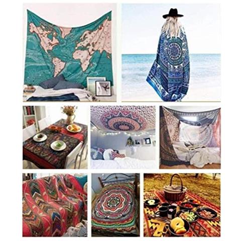 Arazzo Bianco E Nero Mani Floreali Hanging Psichedelico Trippy Hippie Di Boho Della Novit Tapestry Muro Arte Decorativo In Tessuto Per Camera Da Letto Soggiorno Residenza Universitaria 40 30 Pollici (100 75 Cm)  - Foto 2