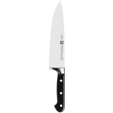 Coltello da Cucina Professionale in Acciaio Lunghezza 20 cm Colore Nero e Argento - Linea Professional S - Foto 1