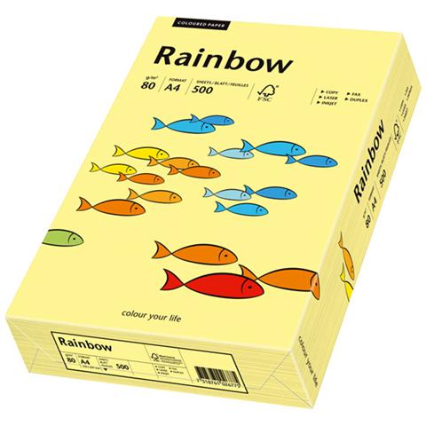 Rainbow A4 500er, A4 (210×297 mm) , Universale, Opaco, Giallo, ECF - Foto 1