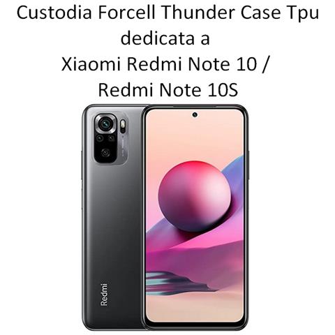 Thunder Custodia Tpu Silicone Cover Case Per Xiaomi Redmi Note 10 - Note 10s Black - Foto 1