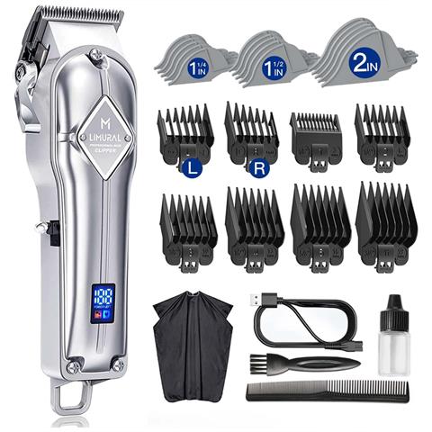 Tagliacapelli Elettrico Professionale Uomo Ricaricabile Kit Acciaio Inox - Foto 1