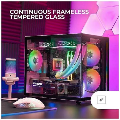 Case computer desktop ATX Mini Tower / Micro-ATX / Mini-ITX 2 Porte USB 2.0 / 1 USB 3.2 Gen 1 (3.1 Gen 1) Tipo Porte A Colore Rosa - Foto 6