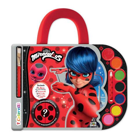 Valigetta Acquerelli. I Colorelli. Miraculous. Ediz. A Spirale. Con Acquerelli, Pennello, Pastello A Cera Bianco E Sorpresa - Foto 2