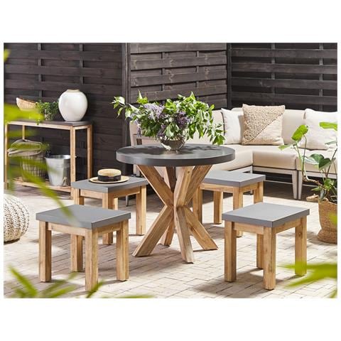 Tavolo Da Giardino Cemento Grigio Olbia - Foto 1