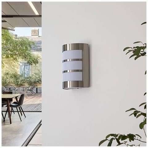 Applique In Acciaio Lampada Da Parete Muro Interno Esterno Portalampada E27 Ip44 - Foto 1