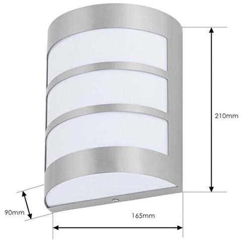 Applique In Acciaio Lampada Da Parete Muro Interno Esterno Portalampada E27 Ip44 - Foto 6