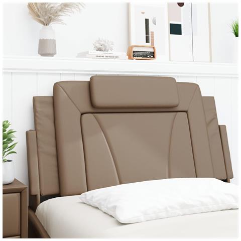 Cuscino Testiera Cappuccino 100 Cm In Similpelle - Foto 3