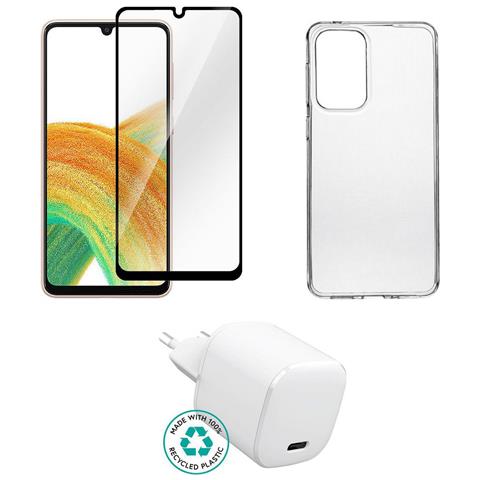 ES-KIT-SAMGALA335G Caricabatterie per dispositivi mobili Telefono cellulare Trasparente, Bianco AC Interno - Foto 1