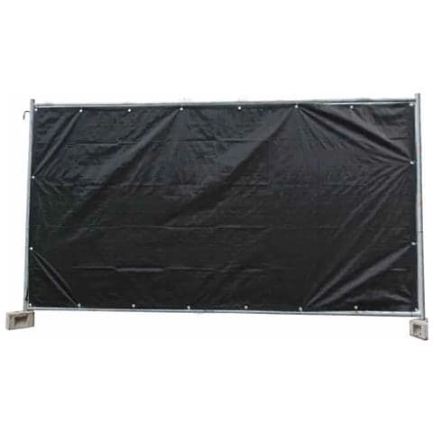 Telo Per Recinzione Da Cantiere 160g /m² Nero Pe 1 76m X 3 41m - Foto 3