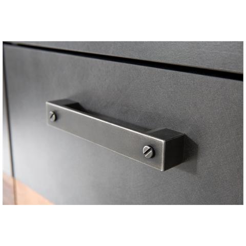 Panca Con Portaoggetti Indy - Marrone - Legno - 80x45x37 Cm - Foto 3