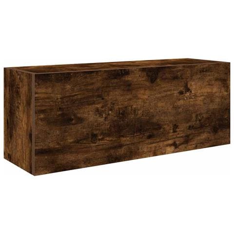 Armadietto Bagno Rovere Fumo 80x25x30 Cm In Legno Multistrato - Foto 2