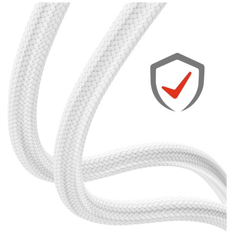 Cavo Usb-c A Lightning Design Intrecciato Anti Groviglio, Bianco - Foto 2