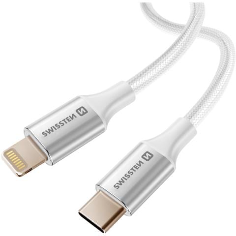 Cavo Usb-c A Lightning Design Intrecciato Anti Groviglio, Bianco - Foto 1