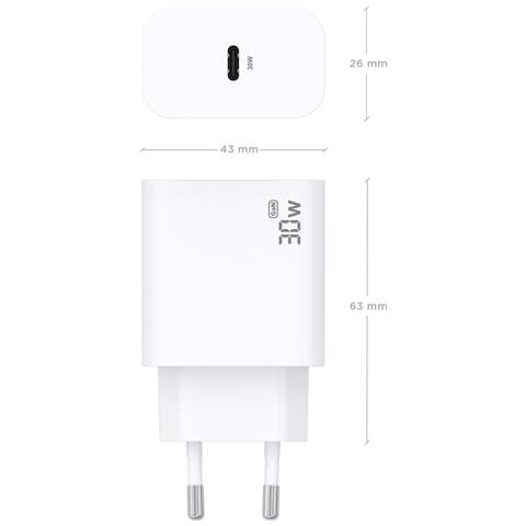 A110-0940 Caricabatterie per dispositivi mobili Fotocamera, GPS, MP3, MP4, Telefono cellulare, Computer portatile, Smartphone, Tablet, Universale Bianco AC Ricarica rapida Interno - Foto 6