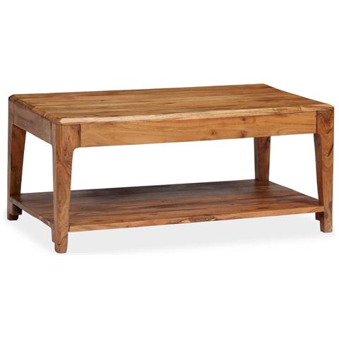 Tavolino Da Salotto In Legno Massello 88x50x38 Cm - Foto 8