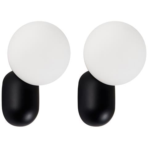 Set Di 2 Lampade Da Parete Helme Nero - Foto 2