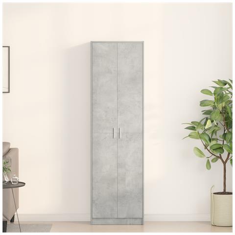 Armadio Grigio Cemento 55x25x189 cm in Legno Ingegnerizzato - Foto 2