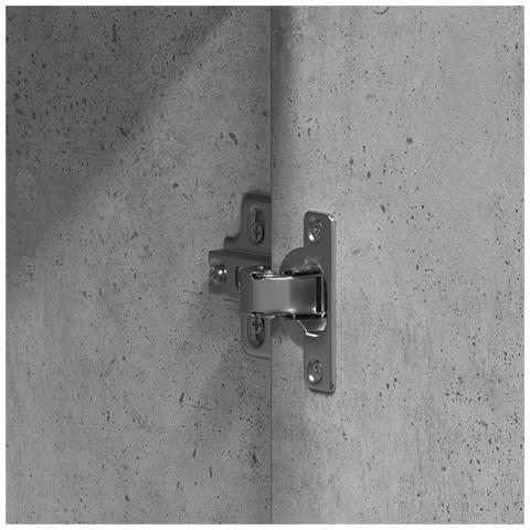 Armadio Grigio Cemento 55x25x189 cm in Legno Ingegnerizzato - Foto 9