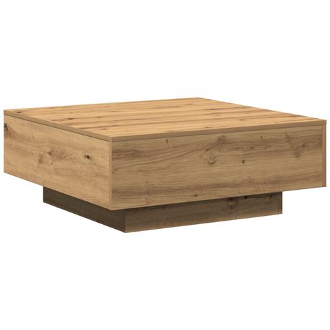 Tavolino da caffè Rovere Artigianale 80x80x31 cm Legno massello - Foto 1