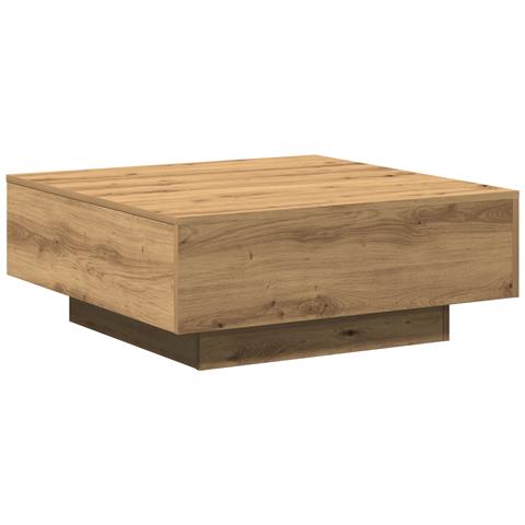 Tavolino da caffè Rovere Artigianale 80x80x31 cm Legno massello - Foto 7